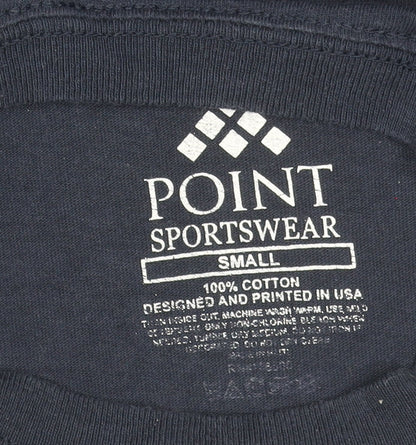 Point Sportswear Men's Blue California Republic Cotton T-Shirt Small