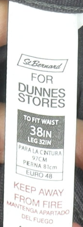 Mens UK Size 38 in St. Bernard for Dunnes Stores Regular Fit Chino Grey Trousers