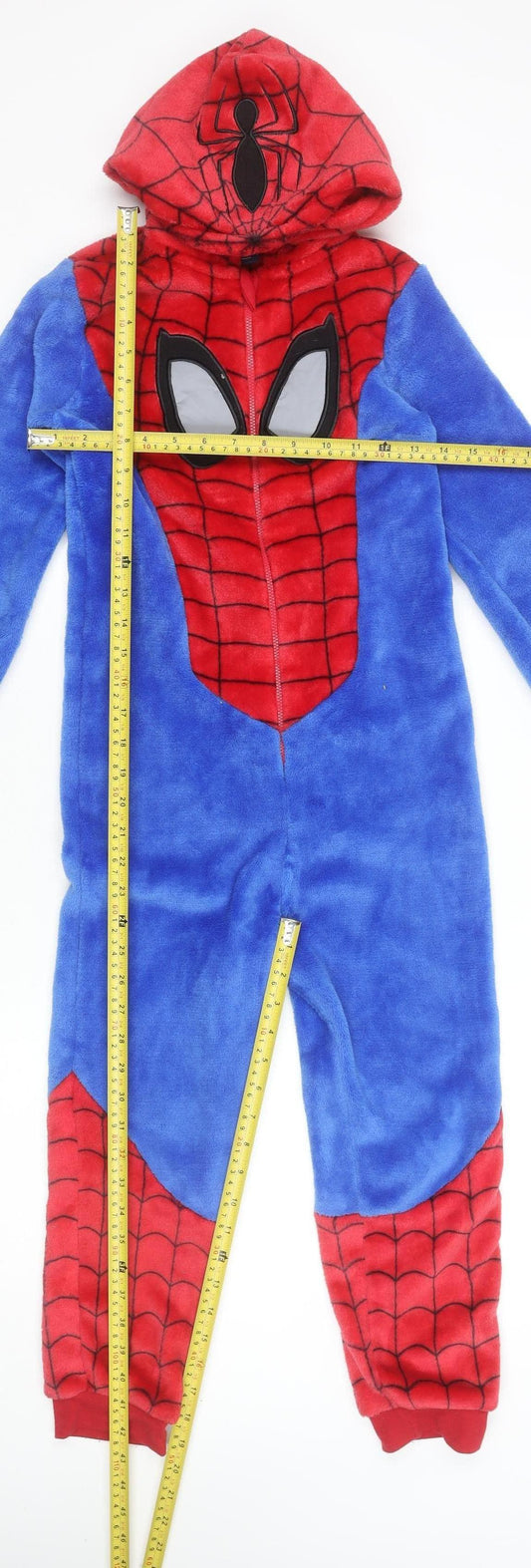 Marvel Boys Red & Blue Spider-Man Fleece Hooded Onesie 8-9 Years
