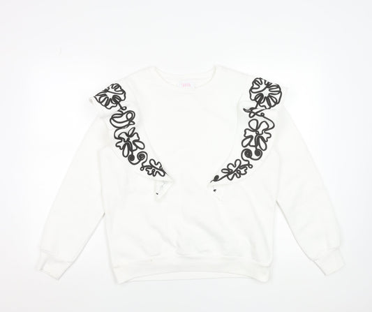 Womens UK Size 12 Savida White Pullover Sweatshirt