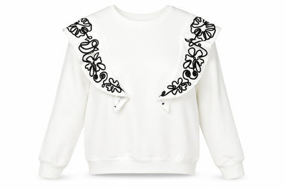 Womens UK Size 12 Savida White Pullover Sweatshirt