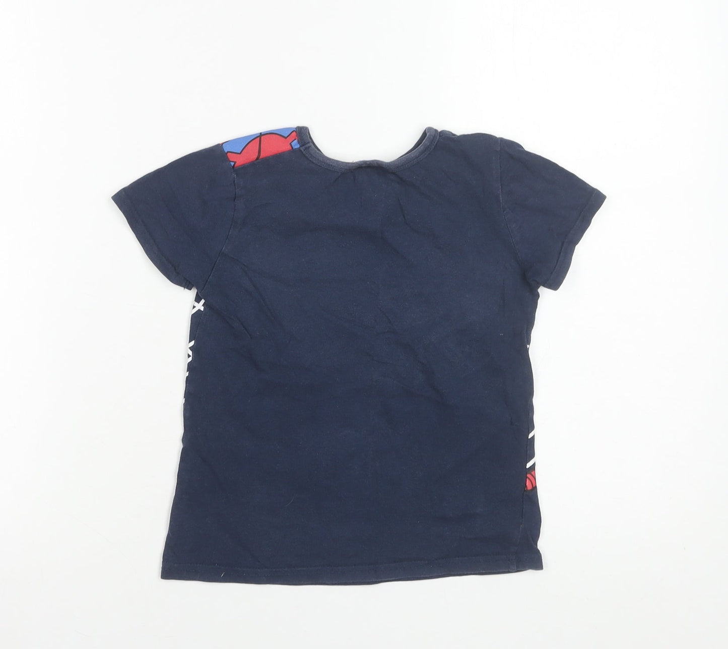 Boys UK Size 6-7 Years Marvel Blue Basic Pullover Jersey T-Shirt