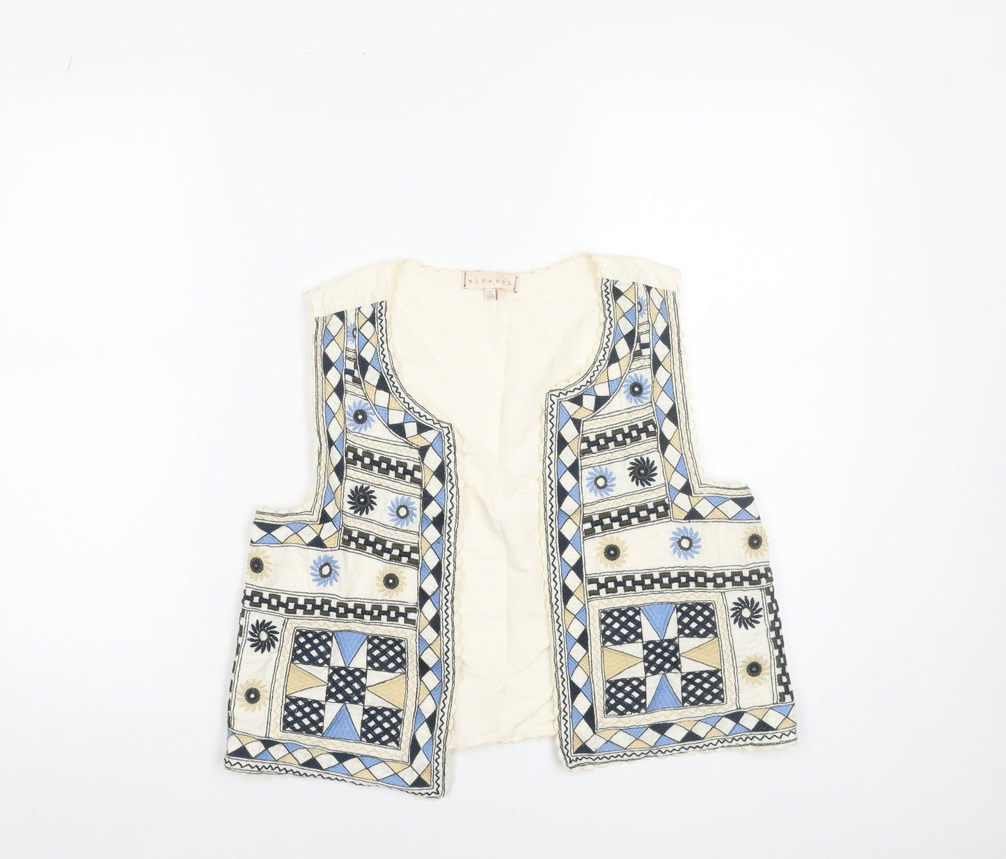 Womens UK Size S Mirasol Multicoloured Bohemian Blouse