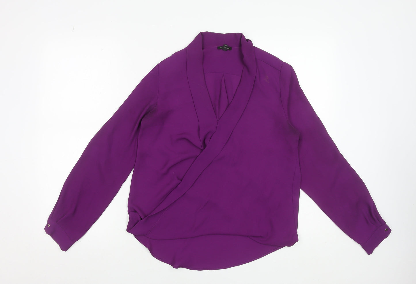 Womens UK Size 8 River Island Purple Wrap Blouse