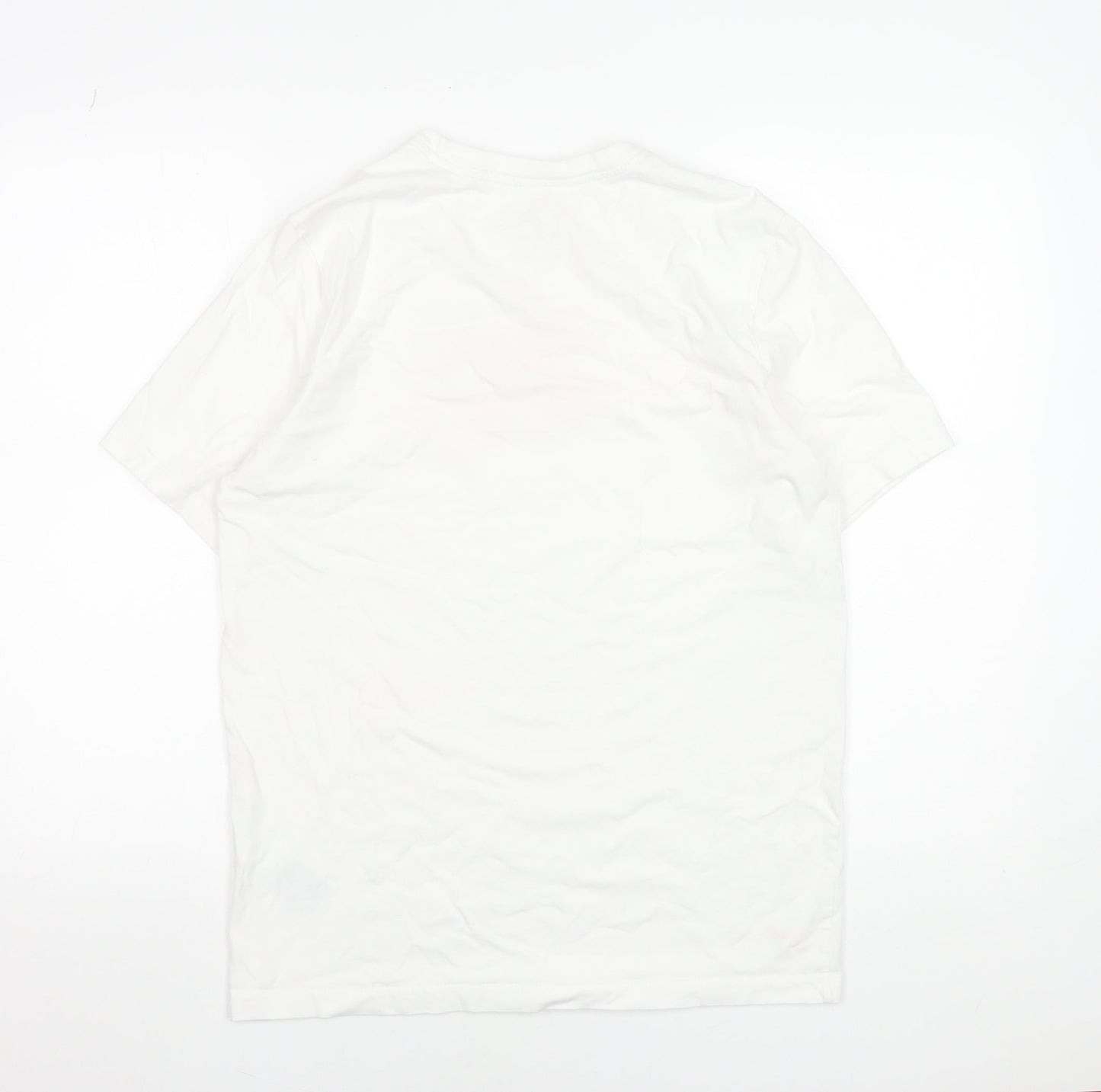 Nike Men's White Graphic Sports T-Shirt Size M Regular Fit Cotton