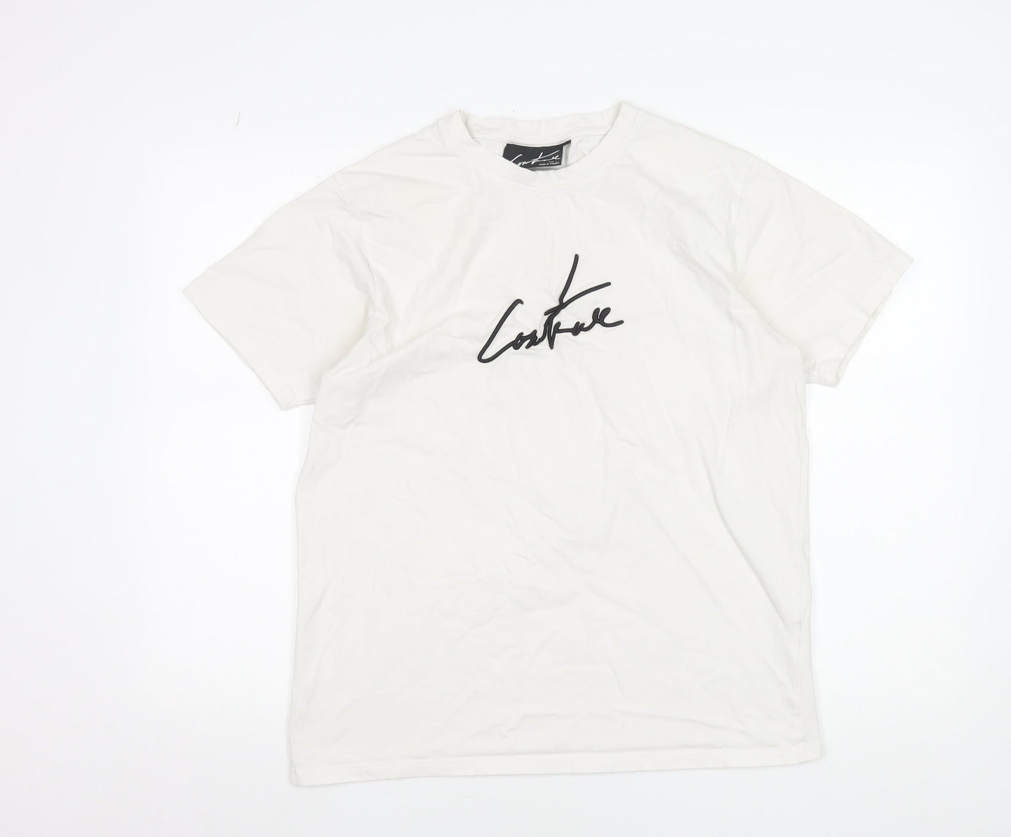 Mens UK Size L Couture White  T-Shirt