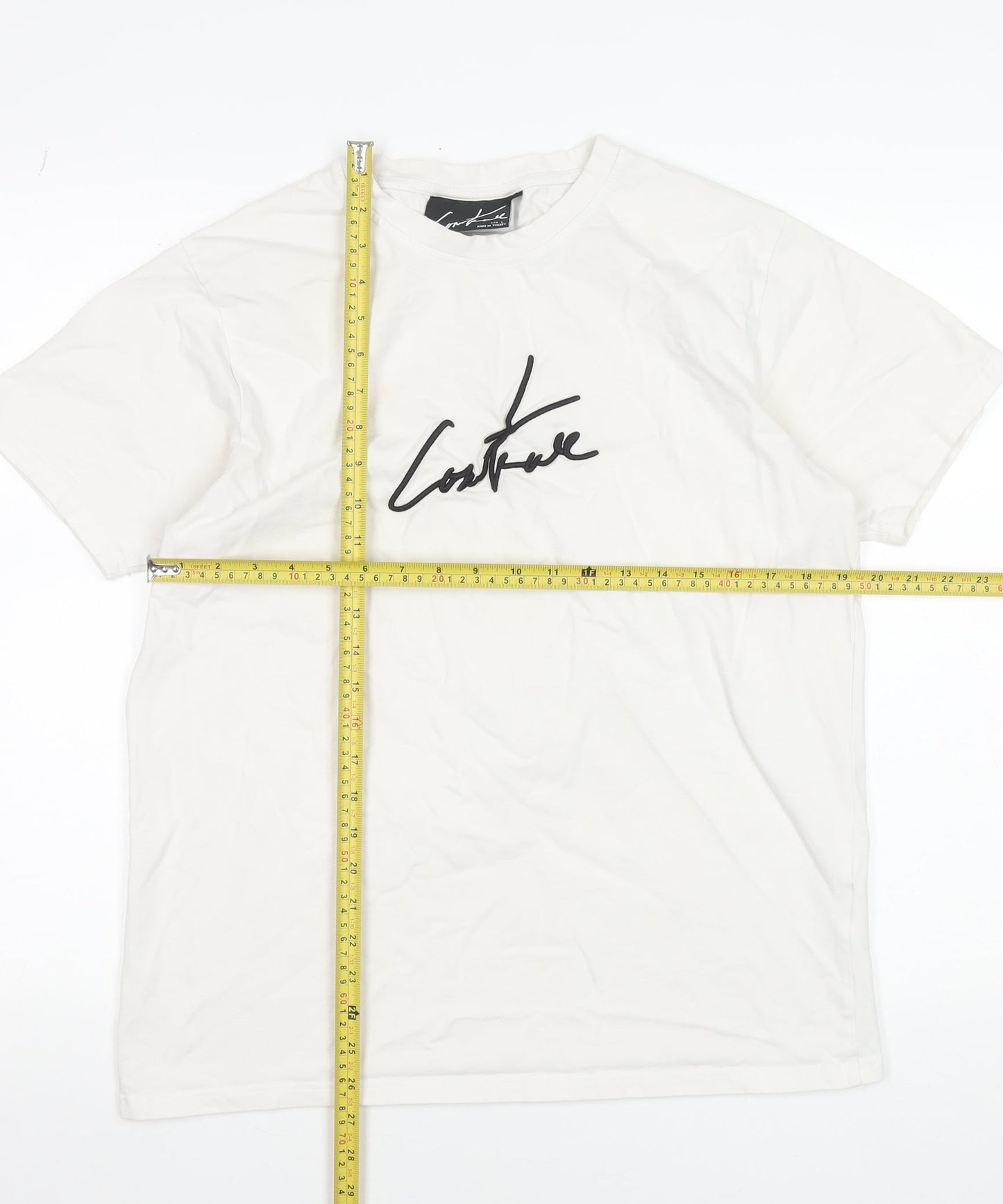 Mens UK Size L Couture White  T-Shirt