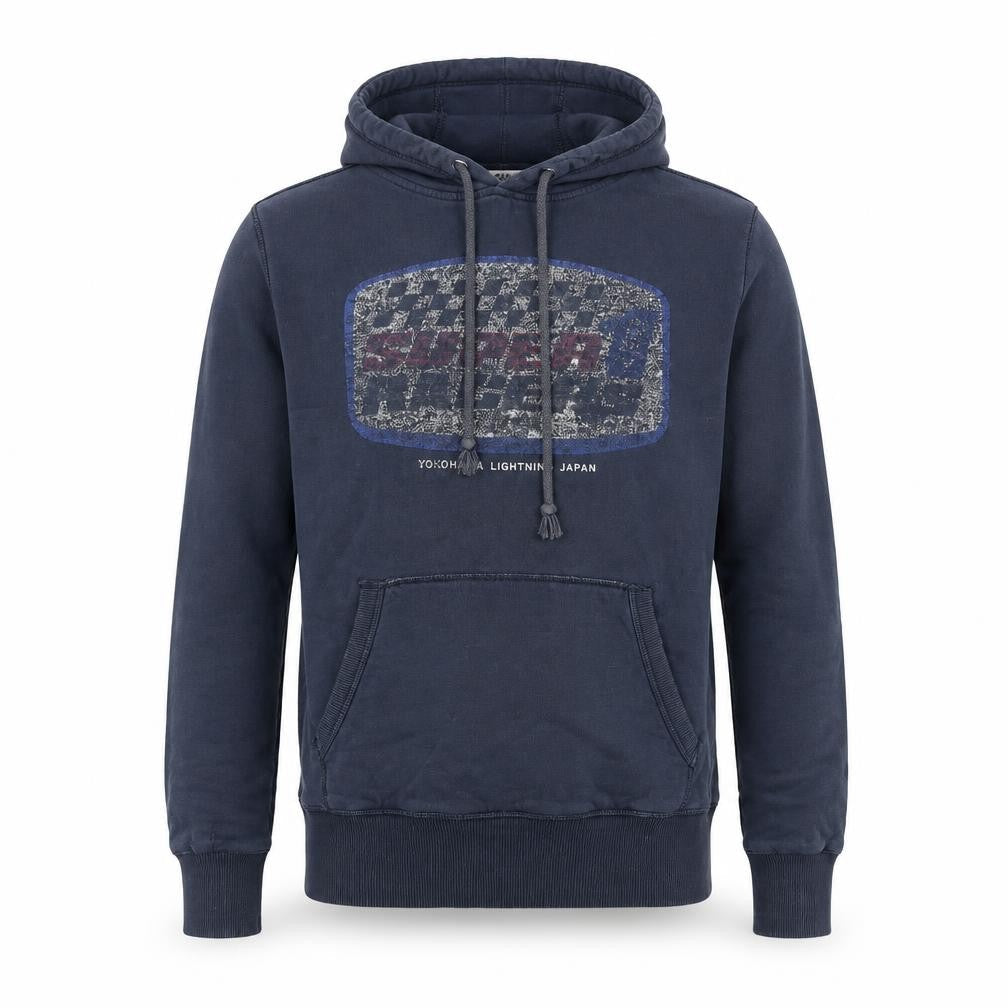 Mens UK Size M Superdry Blue Pullover Hoodie