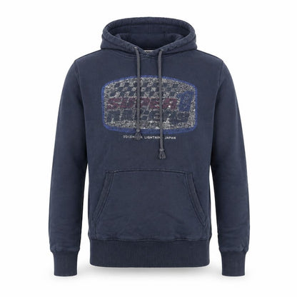 Mens UK Size M Superdry Blue Pullover Hoodie