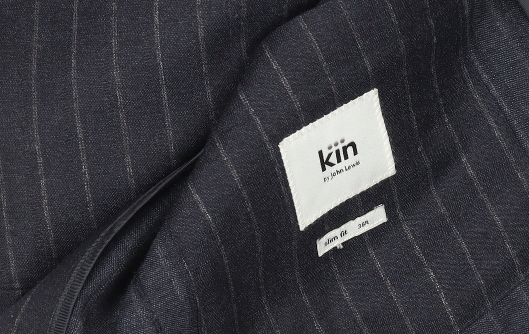 Mens UK Size 38 Kin by John Lewis Regular Blue Suit Jacket