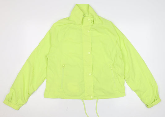 Primark Womens Yellow Windbreaker Jacket S Lightweight Zip Pockets