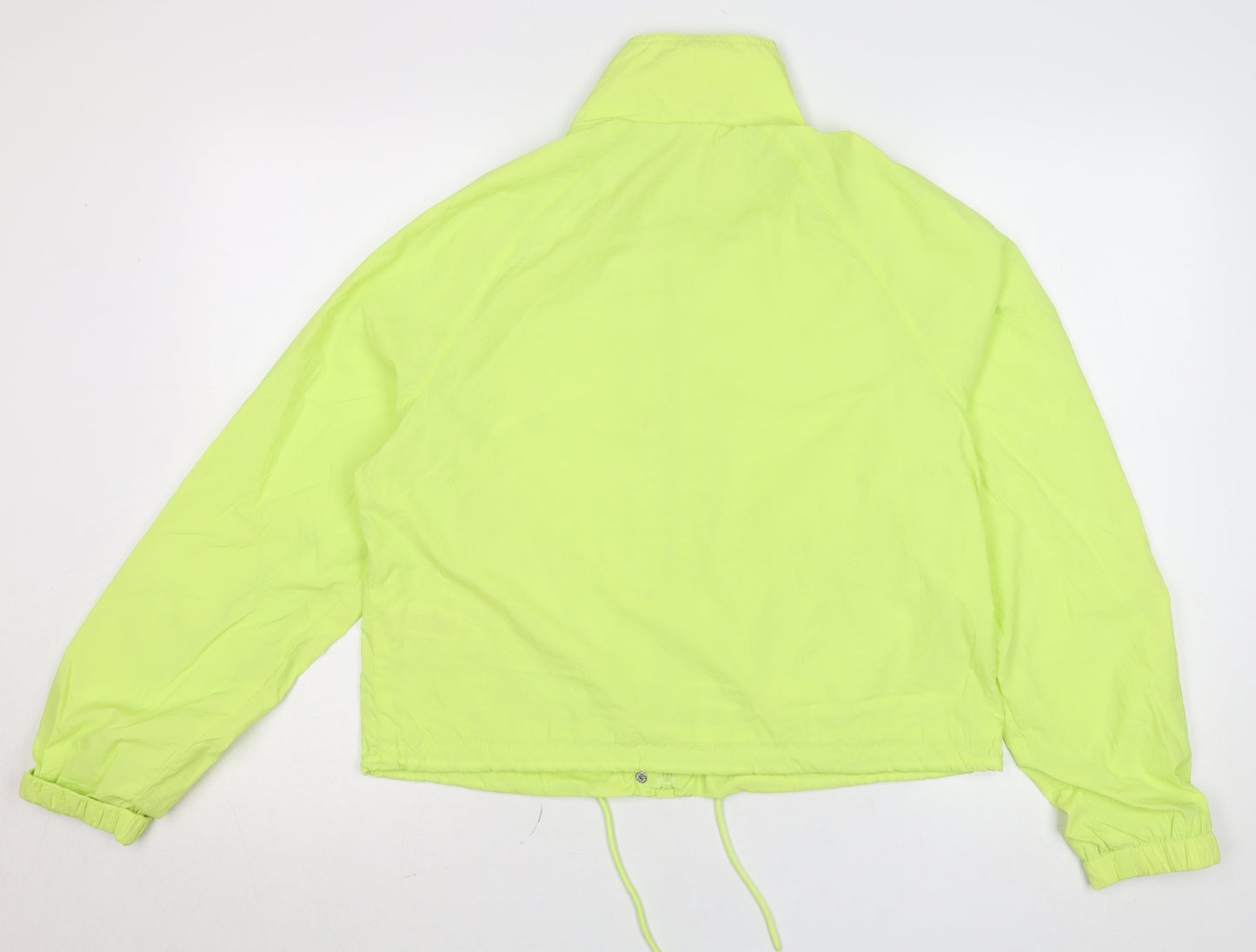 Primark Womens Yellow Windbreaker Jacket S Lightweight Zip Pockets