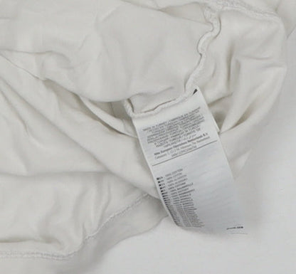 Nike Men's White Medium Graphic Logo Sports T-Shirt