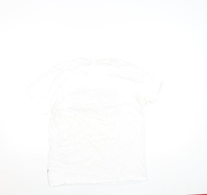 Levi's Men's White Logo Graphic Print Regular Fit T-Shirt M