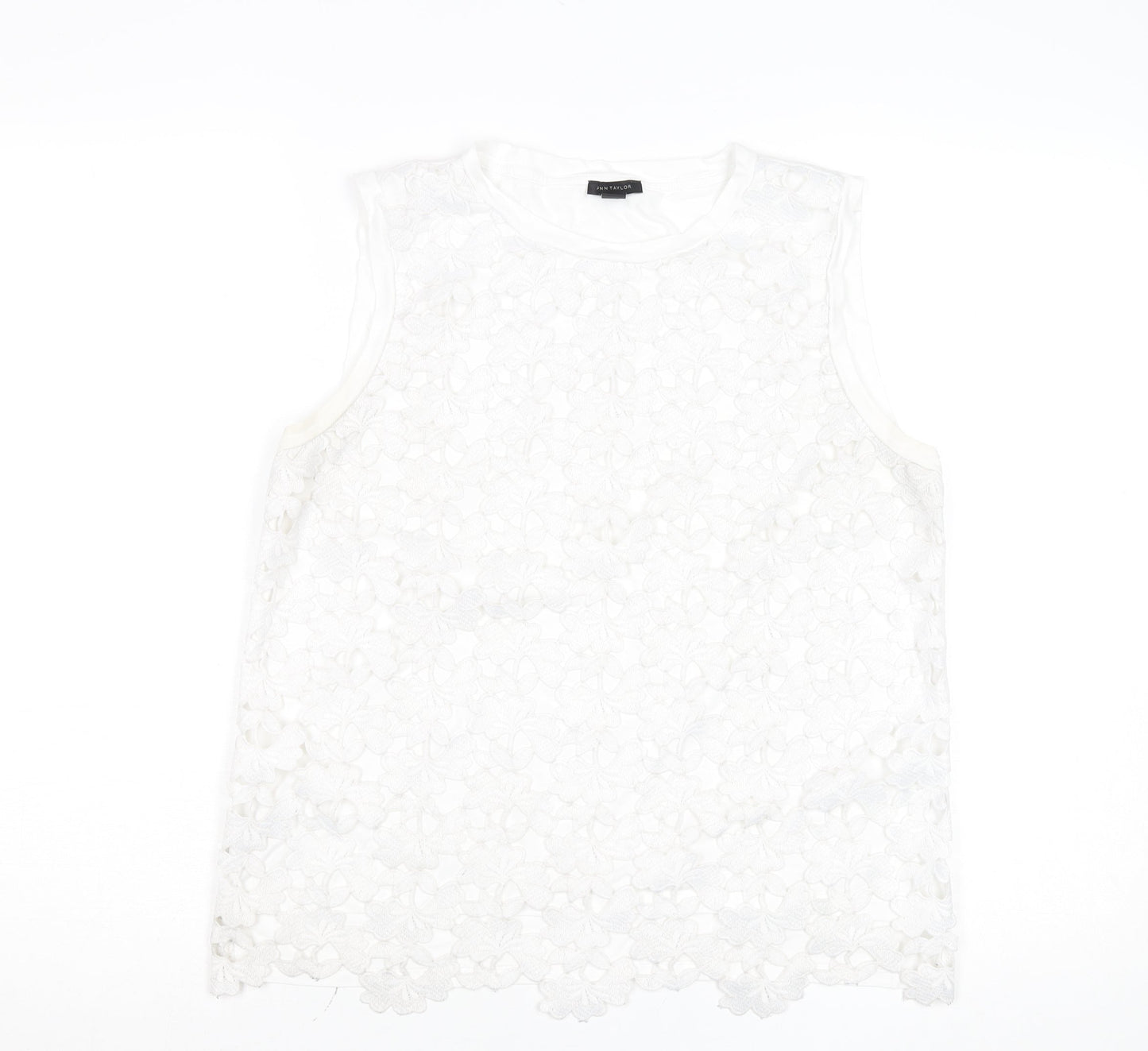 Womens UK Size M Ann Taylor White Camisole Blouse