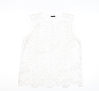 Womens UK Size M Ann Taylor White Camisole Blouse