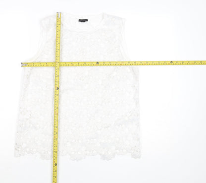 Womens UK Size M Ann Taylor White Camisole Blouse