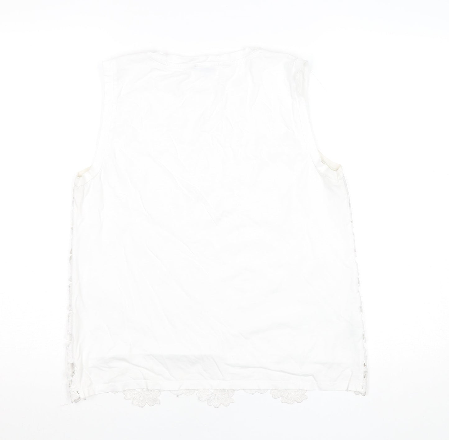Womens UK Size M Ann Taylor White Camisole Blouse