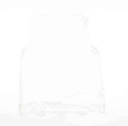 Womens UK Size M Ann Taylor White Camisole Blouse