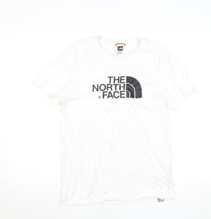 The North Face Men's White Small Logo Graphic Cotton T-Shirt