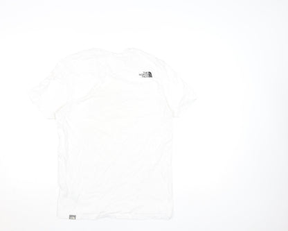 The North Face Men's White Small Logo Graphic Cotton T-Shirt