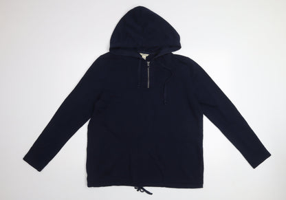 Mens UK Size L G.H. Bass & Co. Blue Pullover Hoodie