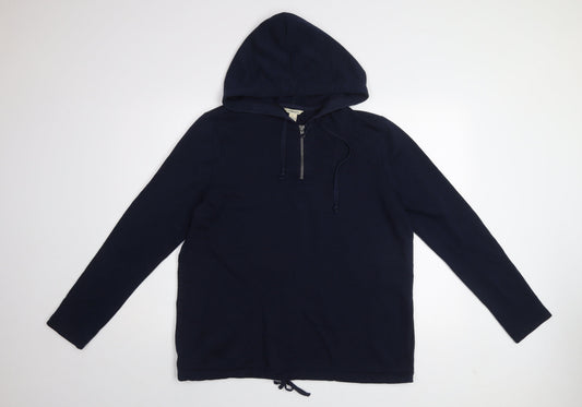 Mens UK Size L G.H. Bass & Co. Blue Pullover Hoodie