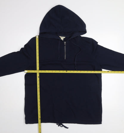 Mens UK Size L G.H. Bass & Co. Blue Pullover Hoodie