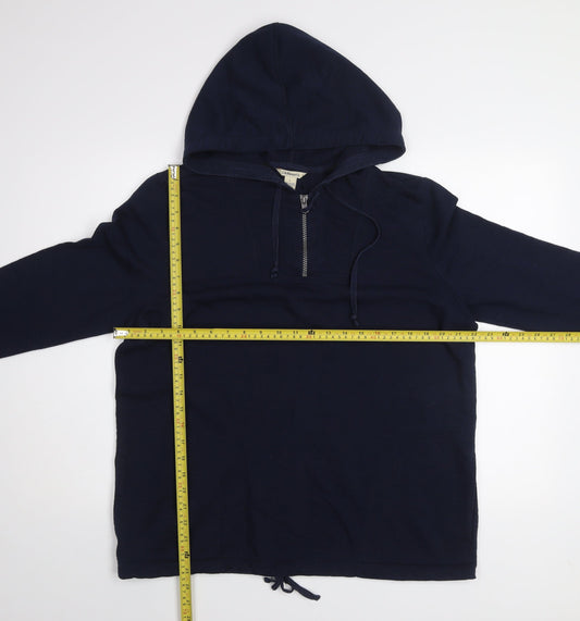 Mens UK Size L G.H. Bass & Co. Blue Pullover Hoodie