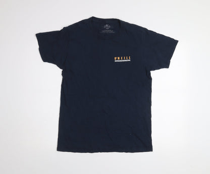O'Neill Mens Navy Blue Modern Fit Short Sleeve Cotton Graphic T-Shirt Medium