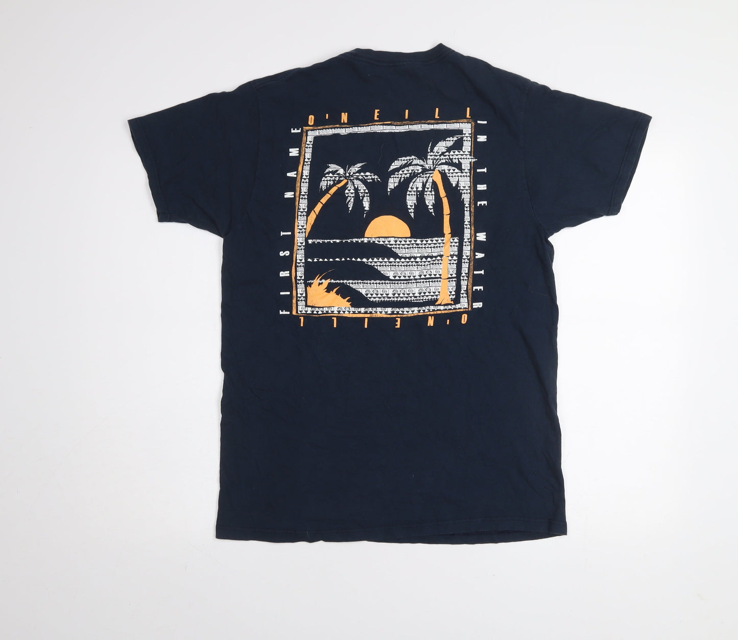O'Neill Mens Navy Blue Modern Fit Short Sleeve Cotton Graphic T-Shirt Medium