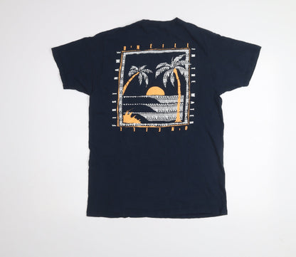 O'Neill Mens Navy Blue Modern Fit Short Sleeve Cotton Graphic T-Shirt Medium