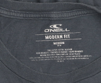 O'Neill Mens Navy Blue Modern Fit Short Sleeve Cotton Graphic T-Shirt Medium