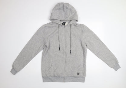 Tenth Men’s Grey Full Zip Hoodie Size S Cotton Blend Hooded Sweatshirt