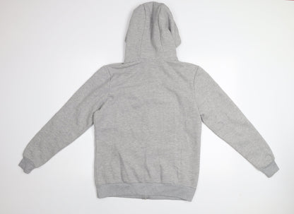 Tenth Men’s Grey Full Zip Hoodie Size S Cotton Blend Hooded Sweatshirt