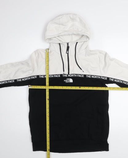 The North Face Unisex Black White 1/2 Zip Hoodie M Regular Fit