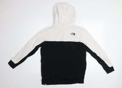 The North Face Unisex Black White 1/2 Zip Hoodie M Regular Fit