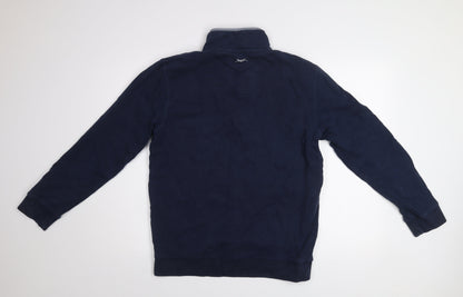 Mens UK Size S Crew Clothing Co. Blue 1/2 Zip Sweatshirt