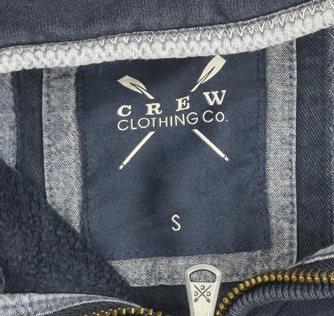 Mens UK Size S Crew Clothing Co. Blue 1/2 Zip Sweatshirt