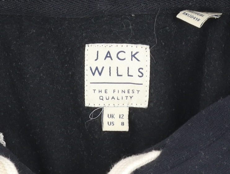 Womens UK Size 12 Jack Wills Black Pullover Hoodie