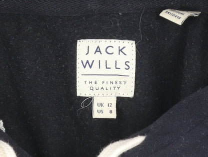 Womens UK Size 12 Jack Wills Black Pullover Hoodie