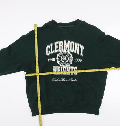 Mens UK Size XL River Island Green Pullover Sweatshirt