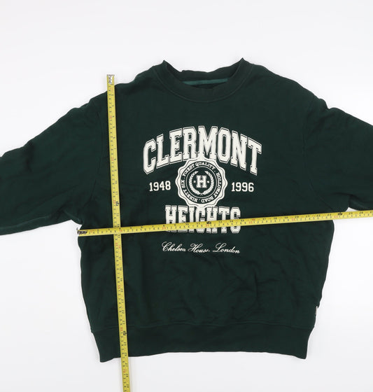 Mens UK Size XL River Island Green Pullover Sweatshirt