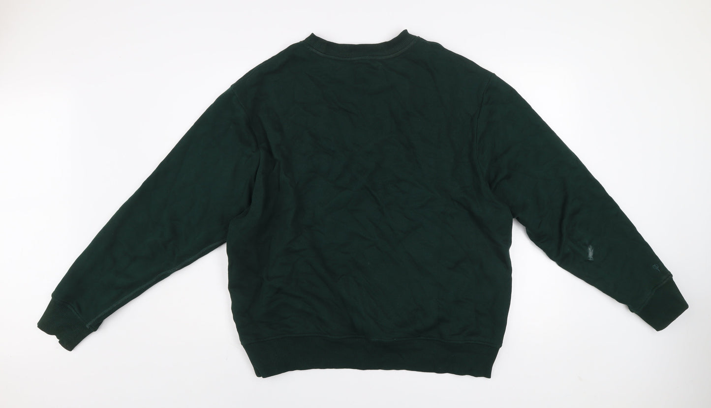 Mens UK Size XL River Island Green Pullover Sweatshirt