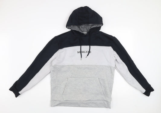 Mens UK Size XL Brave Soul Grey Pullover Hoodie
