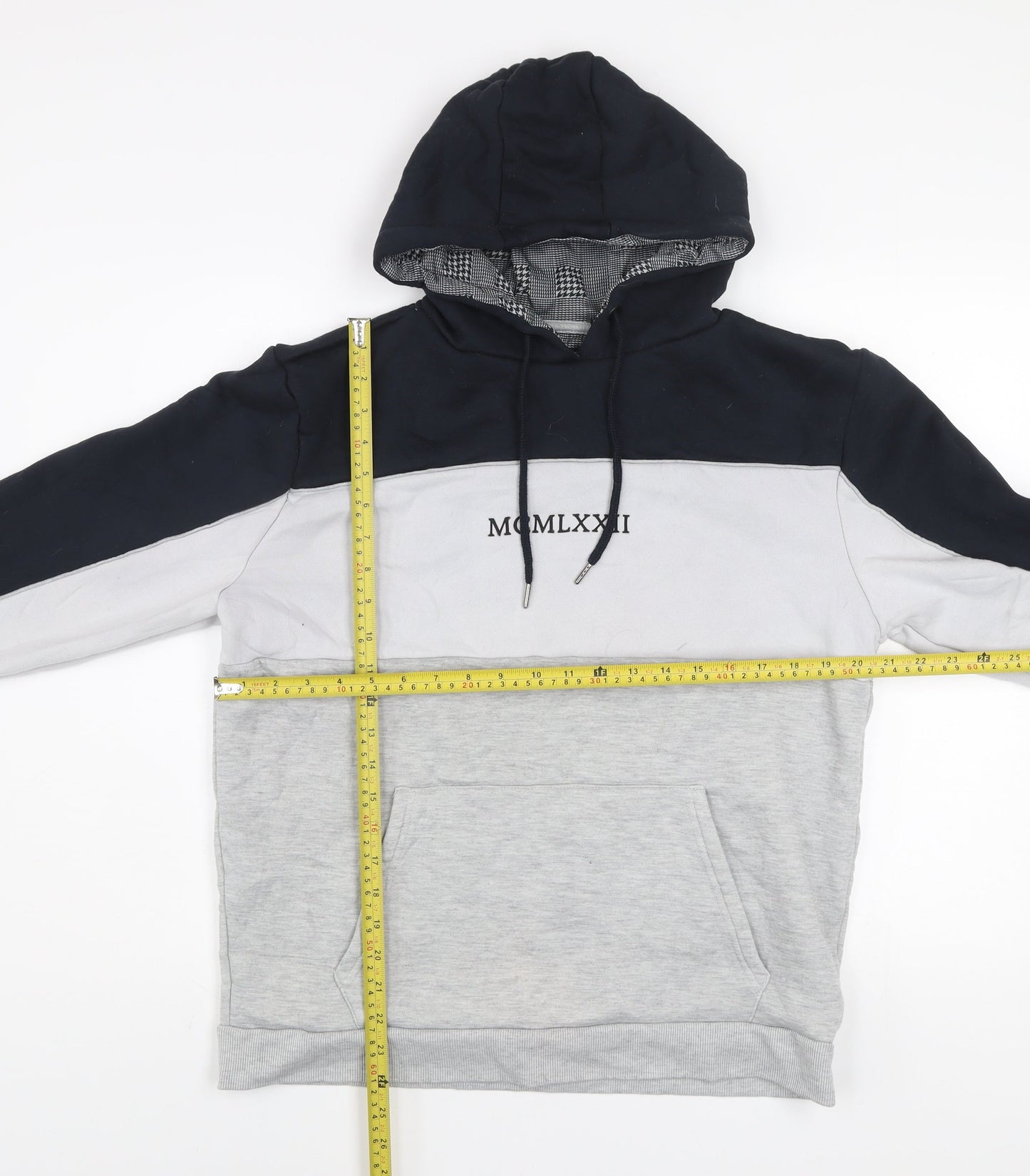 Mens UK Size XL Brave Soul Grey Pullover Hoodie