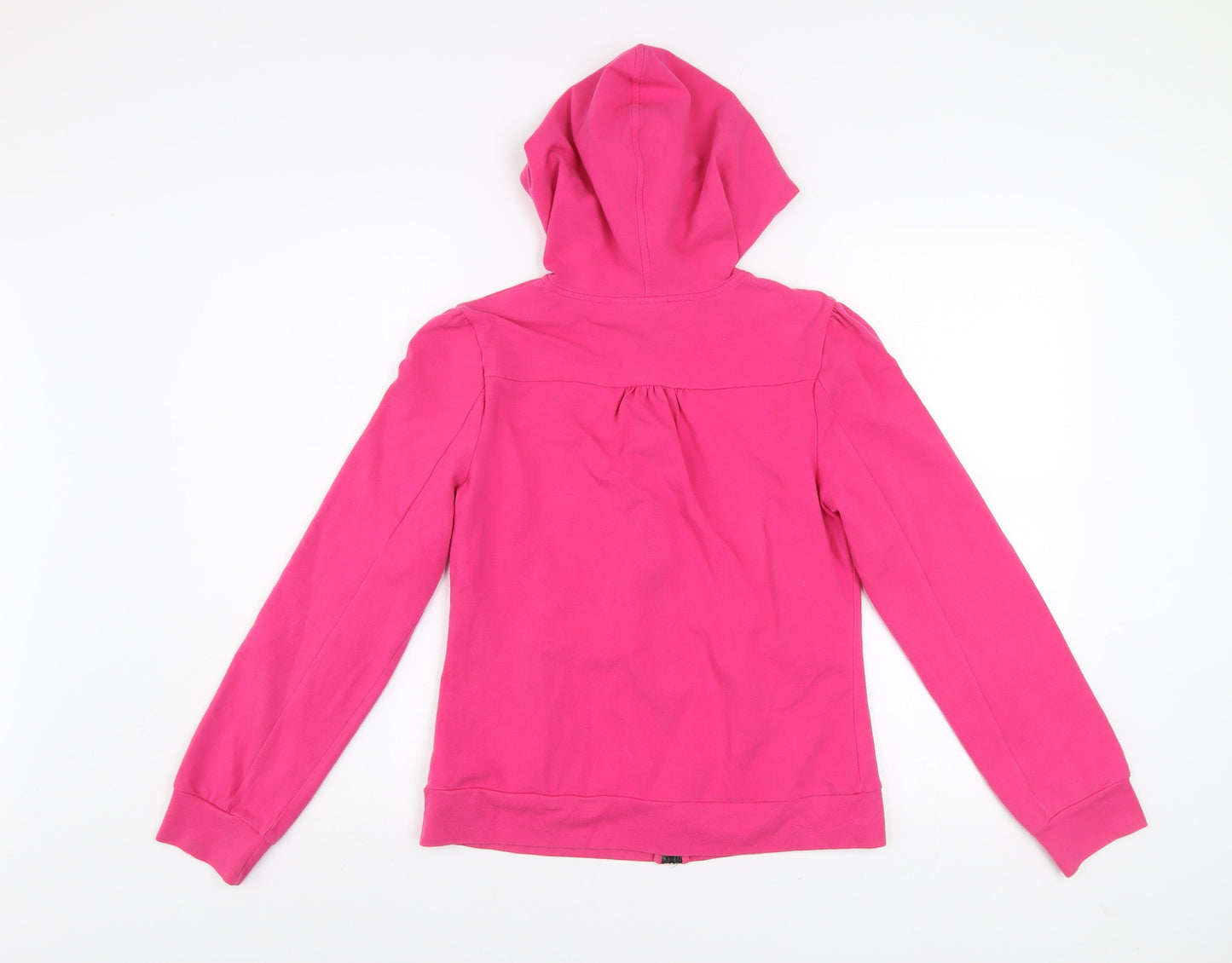Womens UK Size M FILA Pink Full Zip Hoodie