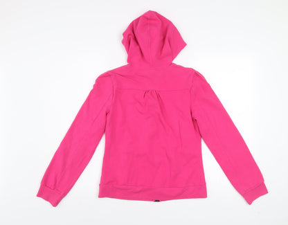 Womens UK Size M FILA Pink Full Zip Hoodie