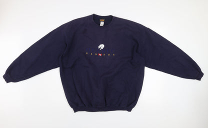 Mens UK Size XL Royal Designs Blue Pullover Sweatshirt