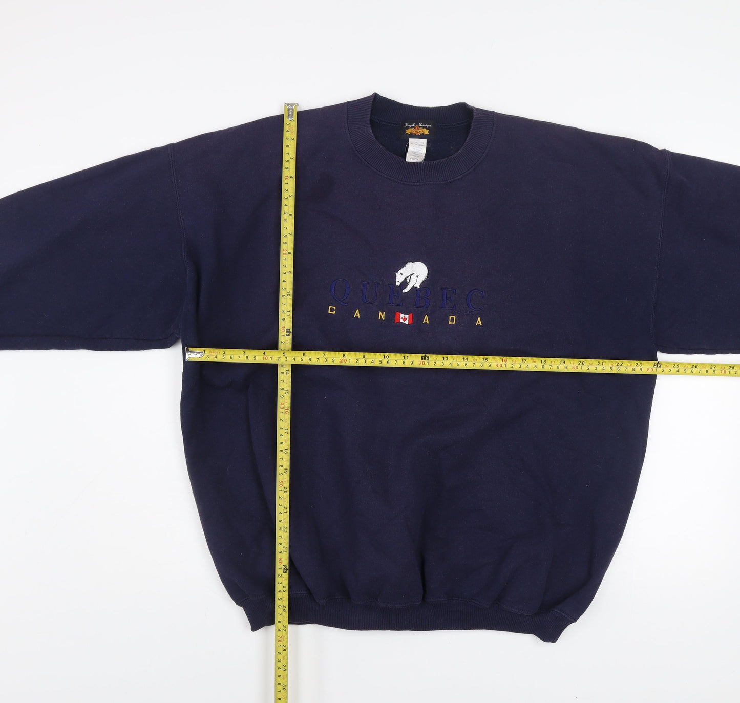 Mens UK Size XL Royal Designs Blue Pullover Sweatshirt
